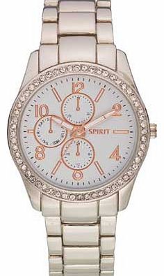 Spirit Ladies Silver and Rose Gold Dial