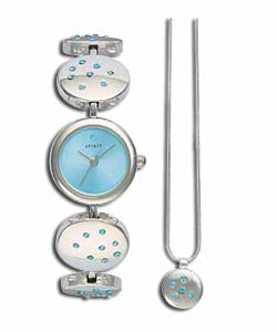 Quartz Watch and Matching Necklace Set