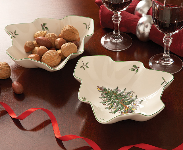 Spode Christmas Tree Serving Bowls (2)