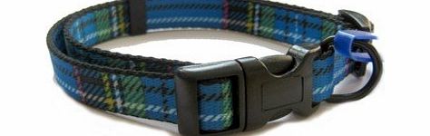 Spoilt Rotten Pets Medium Blue Tartan Ancol Collar 691340, 25-50 Neck Size