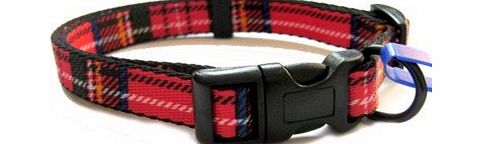 Spoilt Rotten Pets Medium Red Tartan Ancol Collar 691320