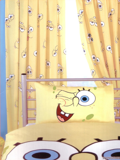 Spongebob Squarepants and#39;Faceand39; Curtains 54 drop