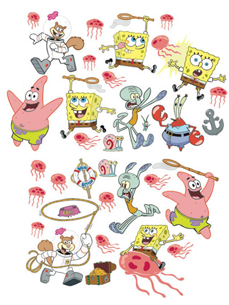 Spongebob Squarepants Wall Stickers Stikarounds 33 pieces