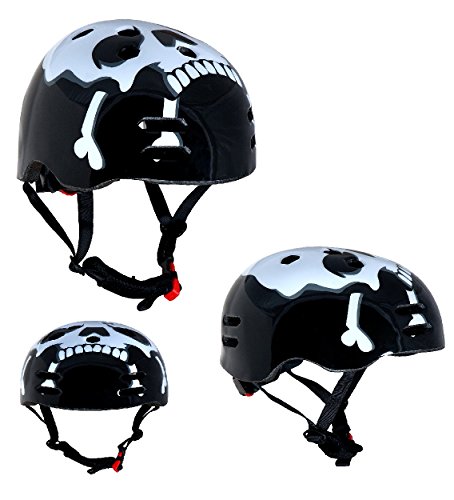 M BMX / Skate Bicycle Cycle Helmet Skull & Cross Bone Medium 56-58cm CE EN1078 TUV Approvals