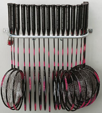 Lockable Rack for Badminton Rackets