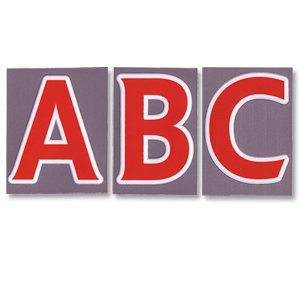 07-13 FAPL Replica Size Letters - Red - 47mm