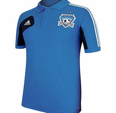Sports Licensed Division of the adidas Group LLC San Jose Earthquakes Climalite Polo Blue X22927