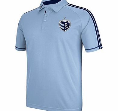 Sports Licensed Division of the adidas Group LLC Sporting Kansas City Climalite Polo Lt Blue F82607