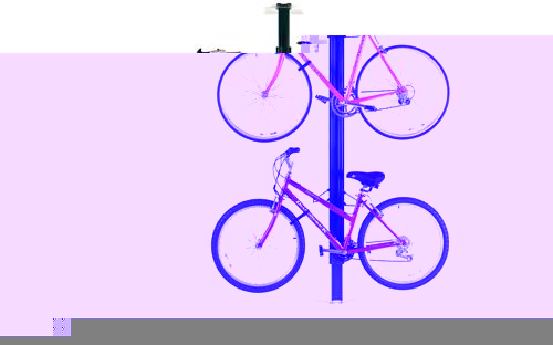 Sports Solutions BUA Aluminium Floor-to-Ceiling 2-4 Bike Rack