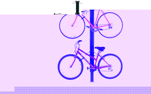 BUA Aluminium Floor-to-Ceiling 2-4 Bike Rack