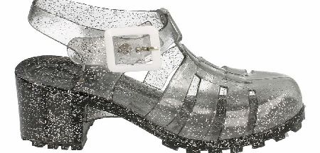 SPOT ON Black Jelly Sandal