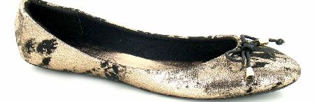 SPOT ON Bronze Ballerina Shoe