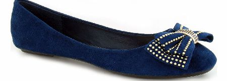 SPOT ON Navy Ballerina Shoe