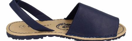 SPOT ON Navy Flat Sandal