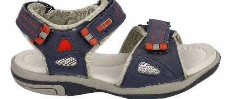 SPOT ON Navy/Orange Sandal