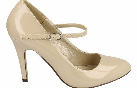 SPOT ON Nude Mary Jane Court Shoe