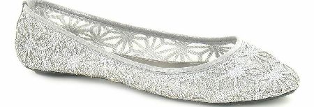 SPOT ON Pewter Ballerina Shoe