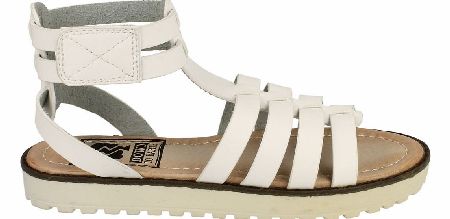SPOT ON White Gladiator Sandal
