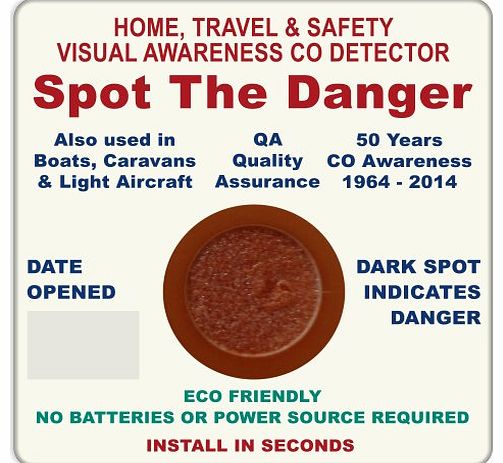 Spot The Danger Carbon Monoxide (CO) Detector Monitor - 2 In A Pack
