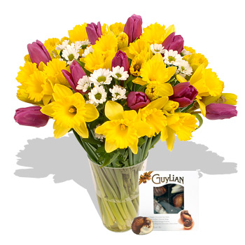 Spring Surprise with FREE chocolates - flowers