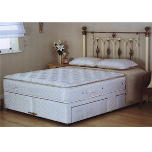 Sprung Slumber Pillowtop Bronze 2ft 6`Divan Bed