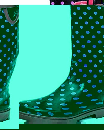 Spylovebuy Flat Festival Wellies Wellington Knee High Rain Boots Black UK 6