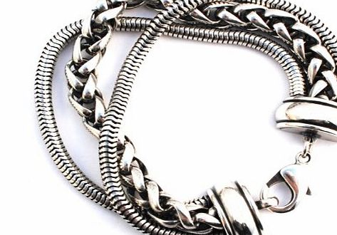 Squadra Blu Designer Jewellery - Contemporary Silver Multi-Chain Bracelet