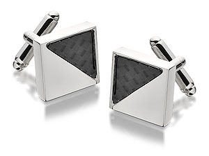 SQUARE Carbon Fibre Cufflinks - 015307