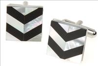 Square Chevron Cufflinks by Simon Carter