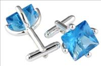Square Crystal Cufflinks by Mousie Bean