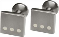 Titanium Cufflinks with White Dots by Ti2