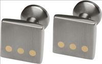 Titanium Cufflinks with Yellow Dots by Ti2
