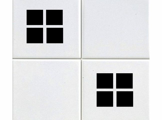 Squares By Vinyl Makeover 20 X Squares Tile Transfer Decal Stickers Kitchen Or Bathroom Black