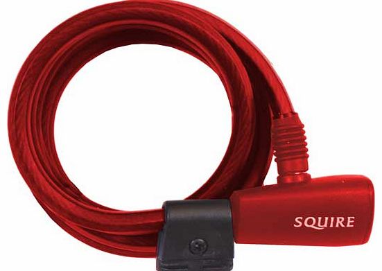 Squire 116 180cm x 10mm Cable Lock - Red
