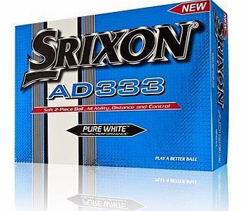 Srixon AD333 Golf Balls - 1 Dozen NEW 2014 (White)