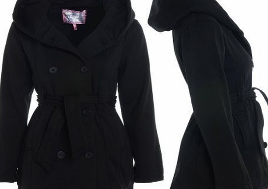 SS7 Clothing Girls Black Jacket Hooded Coat Age 7 - 13 (Age 9-10)