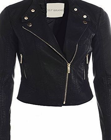 SS7 Womens Black Biker Jacket (14)