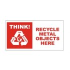 Sseco Recycle Bin Stickers Metal