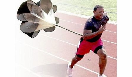 SSG 56`` Speed Resistance Black Parachute Training Umbrella With Storage Pouch