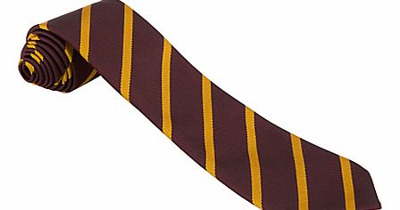 St Anselms School Unisex Tie, Maroon/Yellow