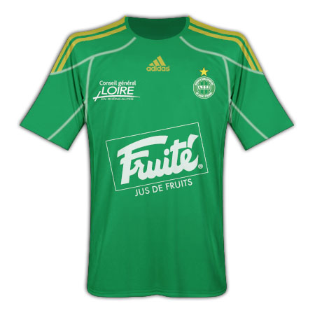 St. Etienne Adidas 2010-11 St Etienne Adidas Home Football Shirt