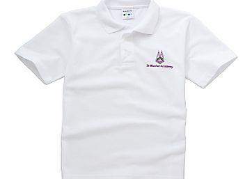 St Machar Academy Unisex Polo Shirt, White