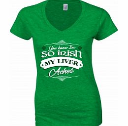 ST Patricks Liver Ache Green Womens T-Shirt