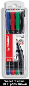 Stabilo 842 OHP Pen Permanent Fine 0.7mm Red Ref