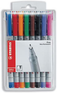 852 OHP Pen Soluble Fine 0.7mm Assorted