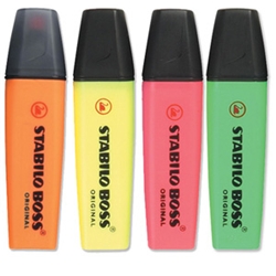 Stabilo Boss Highlighters Assorted Pack 4