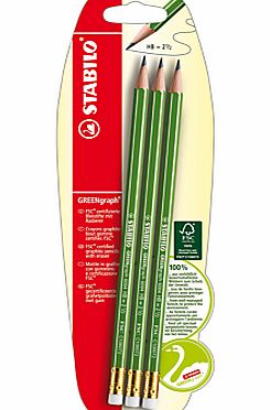 Stabilo Eraser Tip Pencils, Pack of 3