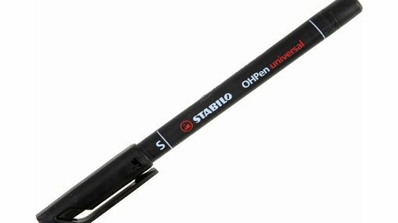 STABILO  Universal OHP Pen Fineliner Super Fine Permanent - Color: Black