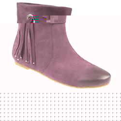 Female BEL10094 Leather Upper Leather Lining Boots in Purple Nubuck