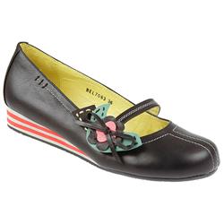 Female Bel7063 Leather Upper Leather Lining Casual in Black